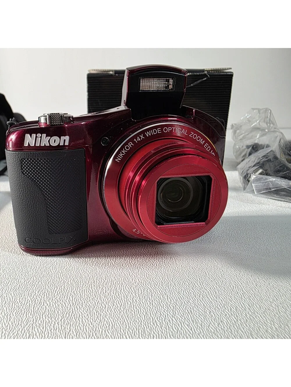 Nikon Coolpix L610 Digital Camera 16MP Digital Camera 14x Zoom Red Box SD Card